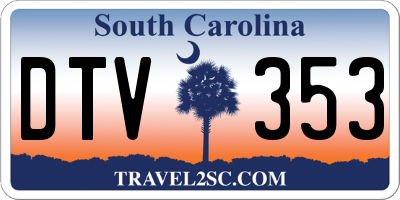 SC license plate DTV353