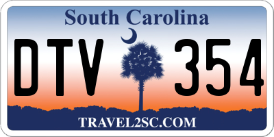 SC license plate DTV354