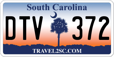 SC license plate DTV372