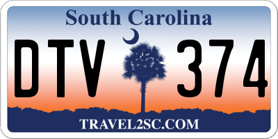 SC license plate DTV374