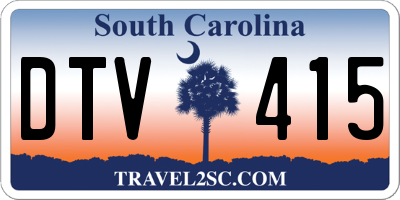 SC license plate DTV415