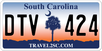 SC license plate DTV424