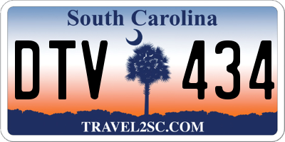 SC license plate DTV434