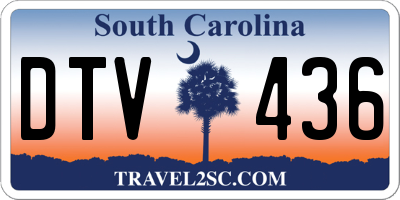 SC license plate DTV436
