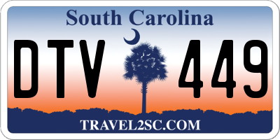 SC license plate DTV449