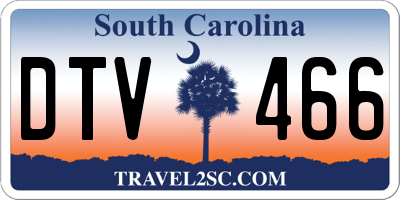 SC license plate DTV466