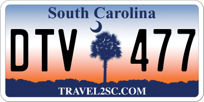 SC license plate DTV477