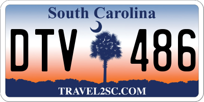 SC license plate DTV486