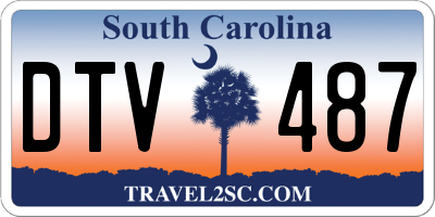 SC license plate DTV487