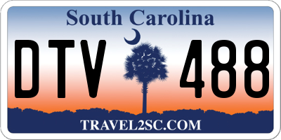 SC license plate DTV488