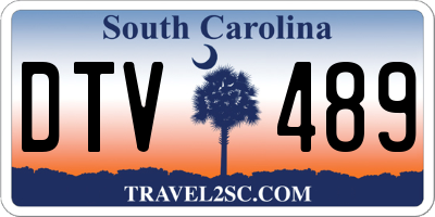 SC license plate DTV489