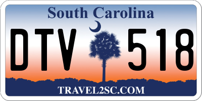 SC license plate DTV518