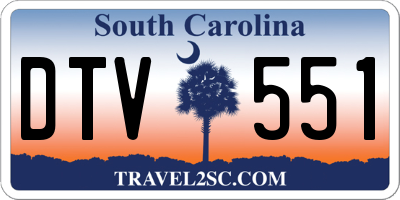 SC license plate DTV551