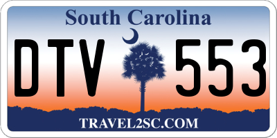 SC license plate DTV553