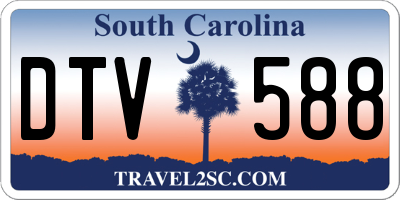 SC license plate DTV588