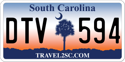 SC license plate DTV594
