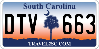 SC license plate DTV663