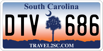 SC license plate DTV686