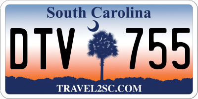 SC license plate DTV755