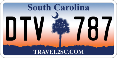 SC license plate DTV787