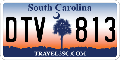 SC license plate DTV813