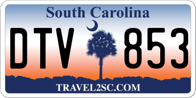 SC license plate DTV853
