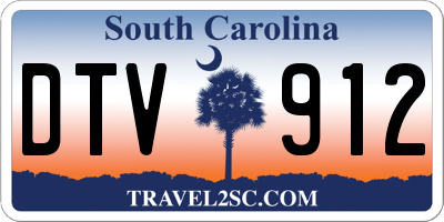 SC license plate DTV912