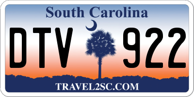 SC license plate DTV922