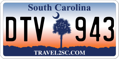 SC license plate DTV943