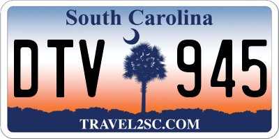 SC license plate DTV945