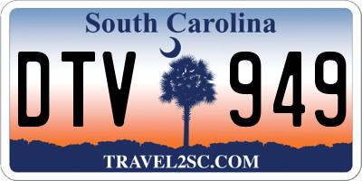 SC license plate DTV949