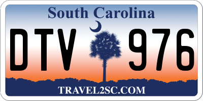 SC license plate DTV976