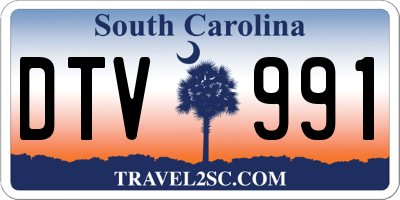 SC license plate DTV991