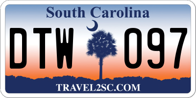 SC license plate DTW097