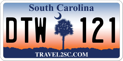 SC license plate DTW121