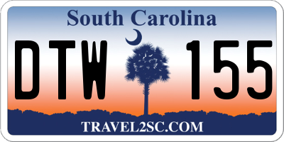 SC license plate DTW155