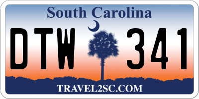 SC license plate DTW341