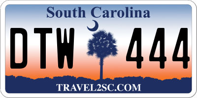 SC license plate DTW444