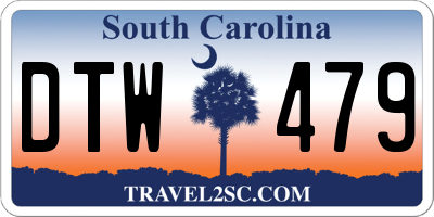 SC license plate DTW479