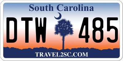 SC license plate DTW485