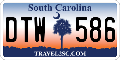 SC license plate DTW586