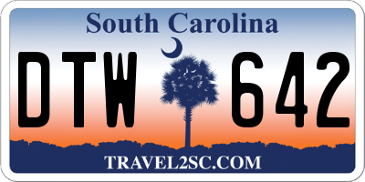 SC license plate DTW642