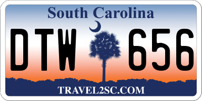 SC license plate DTW656