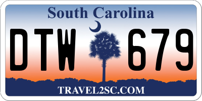 SC license plate DTW679