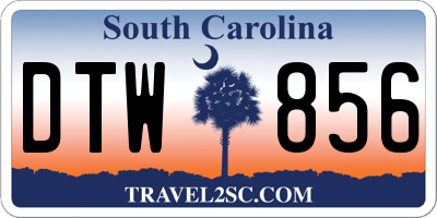 SC license plate DTW856