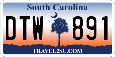 SC license plate DTW891