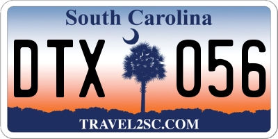 SC license plate DTX056