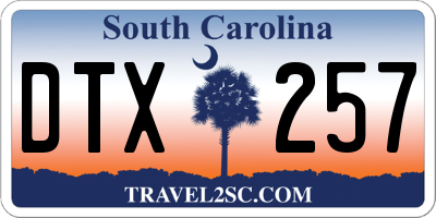 SC license plate DTX257