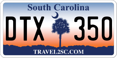 SC license plate DTX350