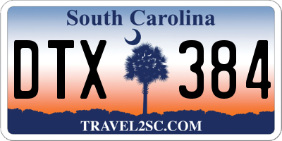 SC license plate DTX384